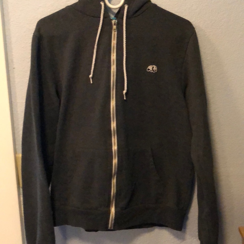 Enjoi zip up gray sweatshirt